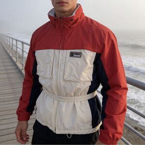 BURTON SNOWBOARD BOYS SKI/SNOW JACKET RED TAN SIZE 16